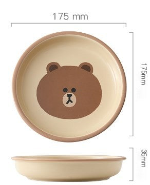 Eco-Friendly Baby Feeding Set with Brown Bear & Bunny