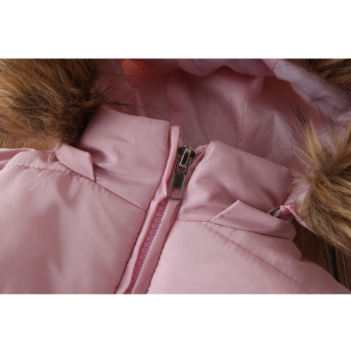 Winter Baby Onesie with Fur Collar and Thick Cotton