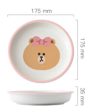 Eco-Friendly Baby Feeding Set with Brown Bear & Bunny