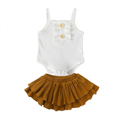 2020 Summer Baby Girl Fashion Two-Piece Outfit Set