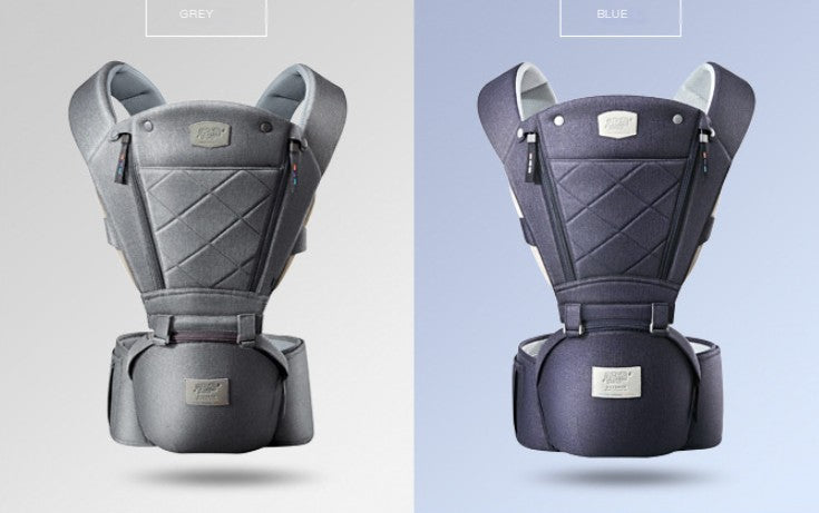 Baby Carrier with Bass Bear Hip Seat for Front Carry