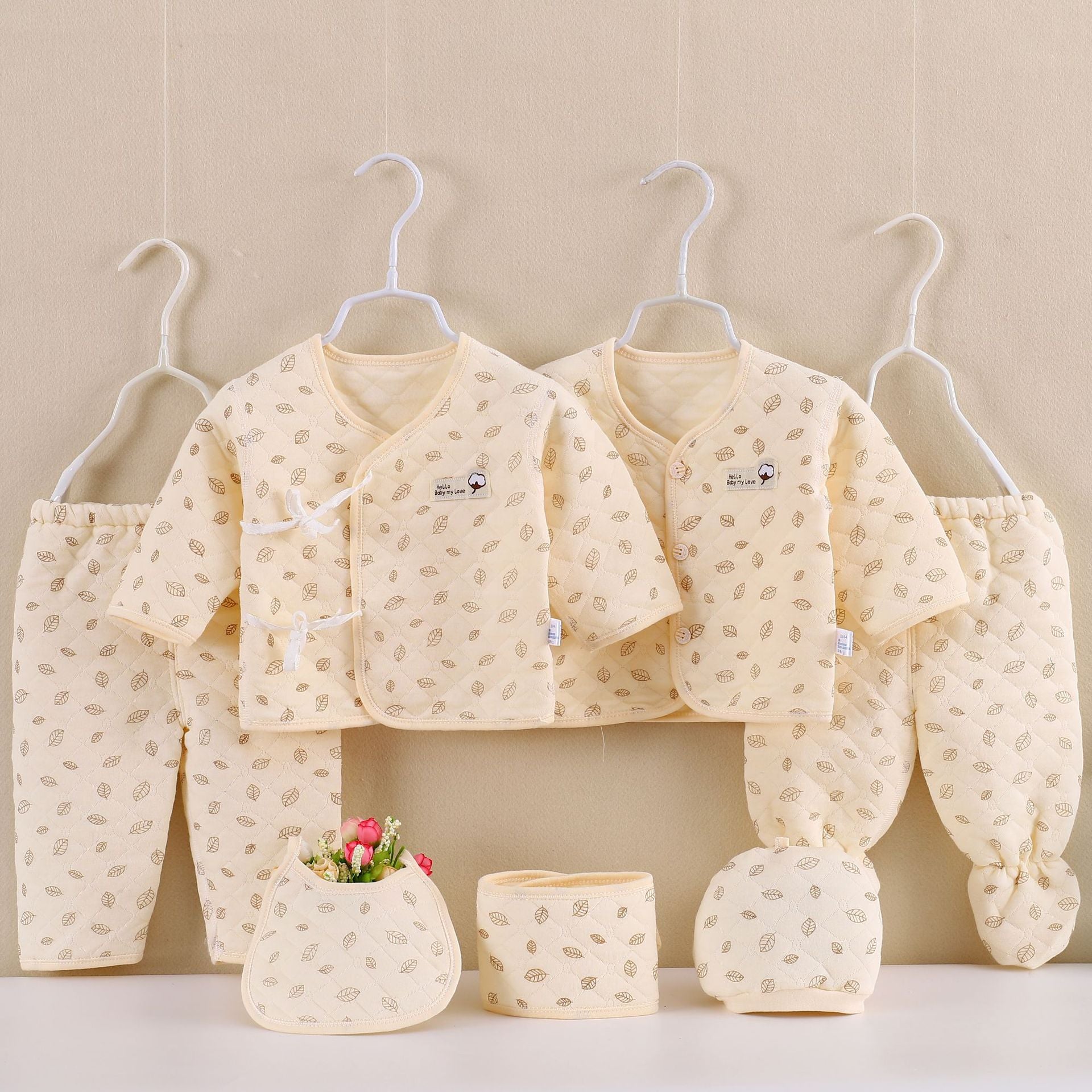Newborn Cotton Baby Gift Set - 7 Piece Winter Outfit